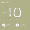 Gilded Lab-Grown Diamond Channel Set Hoop Earrings for Women in 925 Sterling Silver and 14KT Yellow Gold-Plated | 1/4, 1/2, 1 Carat Total Weight - 4 of 4