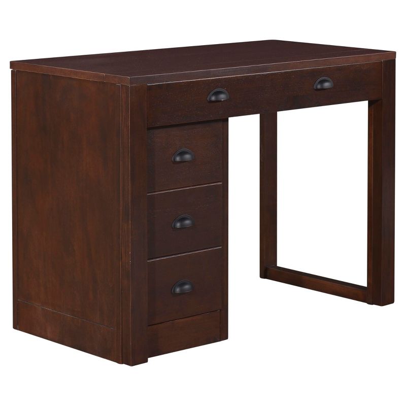 Expanding Desk with Ottoman and Converts To Table Expresso Brown - Stakmore, 3 of 6