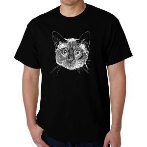 LA Pop Art Men's Word Art T-shirt - Siamese Cat - 1 of 4