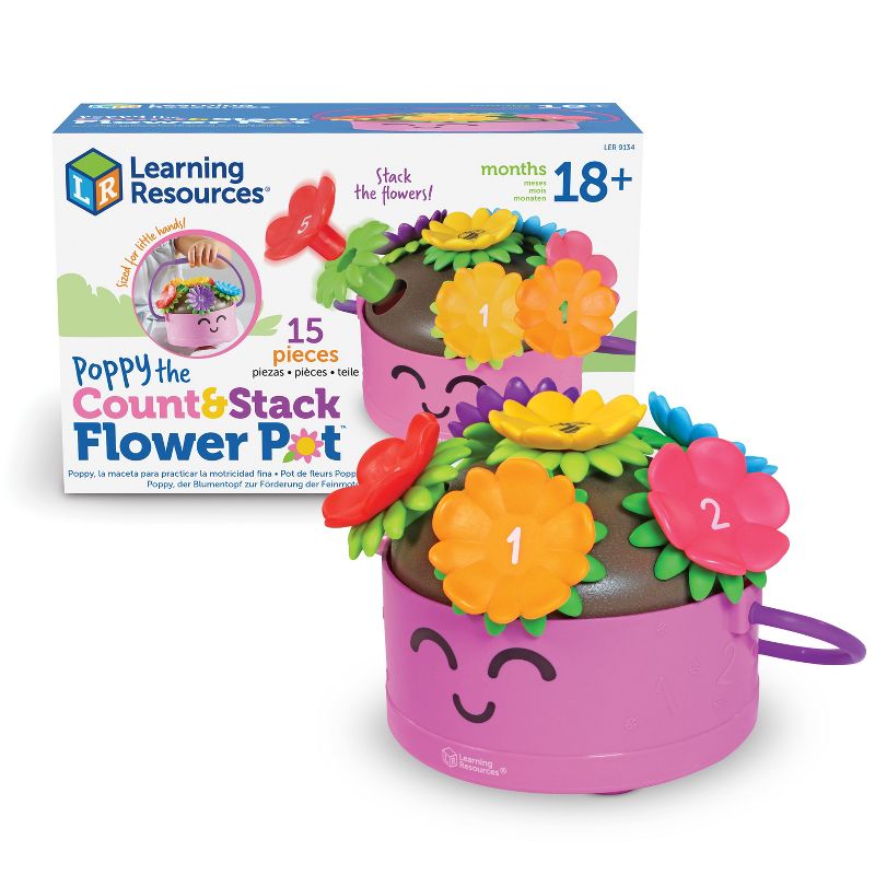 Learning Resources Poppy the Count &#38; Stack Flower Pot, 1 of 7