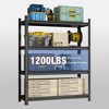 ORRD 3-Tier Metal Storage Rack with Adjustable Shelves, for Living Room/Kitchen/Supermarket/Garage, Black, Assembly Required - 3 of 4