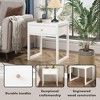 LIVAREEmlen Modern White Nightstand with Drawer, Minimalist Bedside Table with Wood Knob, Compact End Table for Bedroom, Apartment, or Small Spaces - 4 of 4