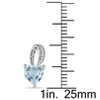 EVERLY JEWELRY |  Sterling Silver 0.03 CT Diamond TW & 1 1/3 CT TGW Aquamarine Fashion Post Earrings - 2 of 4
