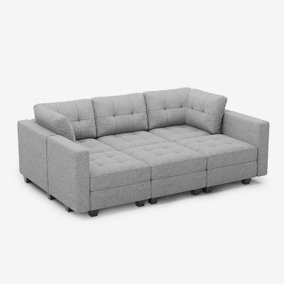 Belffin Modular Weave Sleeper Sofa with Storage Seat (6 Seats + 7 Sides)