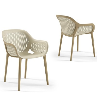 Omax Decor,Atra Resin Patio Dining Chair in  - (Set of 2)