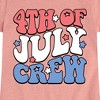 Girls' - Instant Message - Fourth Of July Crew Fitted Short Sleeve Graphic T-Shirt - 2 of 4