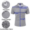 Men's 2 Pieces Outfits Quarter Zip Polo Shirt and Shorts Set 2025  Summer Casual Athletic Suit Tracksuit Set - 4 of 4