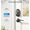 Itopfox Keyless Entry Electronic Door Lock with Keypad, Auto Lock, Anti-Peeking Password, Backlit & Easy Install Design for Home Security Matte Black - 3 of 4
