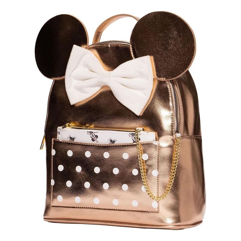 Bioworld Disney Amigo Minnie Mouse 11 Inch Detachable Pouch Mini-Backpack, 1 of 5