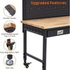 Adjustable Height Workbench With 9.8FT Cable & Casters - 4 of 4