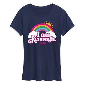 Women's - Barbie - I Am Kenough Rainbow Clouds Short Sleeve Graphic T-Shirt - 1 of 4