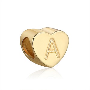 Initial Heart Charms Gold Over Sterling Silver Womens Ginger Lyne Collection - 1 of 4