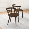 Vynxaria Brown Dining Chairs - Minimalist Mid-Century Set - 2 of 4