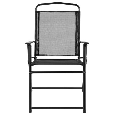 Nantucket 6-Piece Black Steel Patio Furniture Set with Umbrella