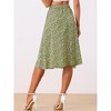 Allegra K Women's Chiffon Summer Vintage Floral Print A-Line Midi Skirts - 4 of 4