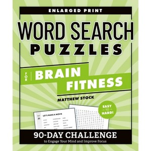 Word Search Puzzles for Brain Fitness - (Brain Fitness Puzzle Games) by  Matthew Stock (Paperback) - 1 of 1