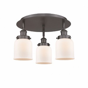 Bell - 3 Light Flush Mount In Art Deco Style-9.25 Inches Tall and 16.75 Inches Wide - 1 of 1