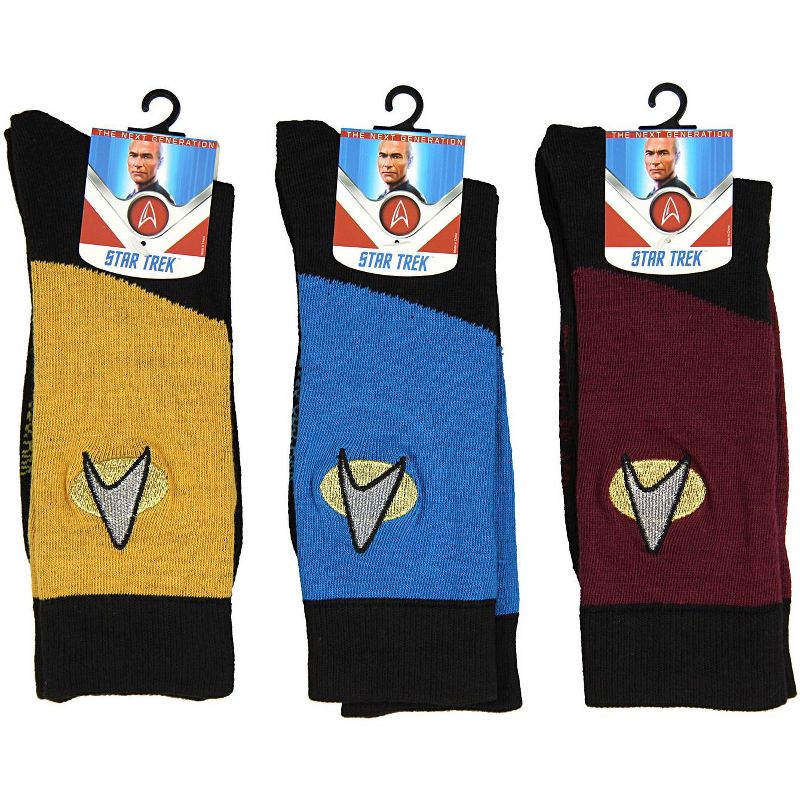 Star Trek The Next Generation Uniform Adult Crew Socks, 3 of 4