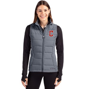 Cleveland Guardians1 Cutter & Buck Evoke Hybrid Softshell Recycled Womens Full Zip Vest - 1 of 1