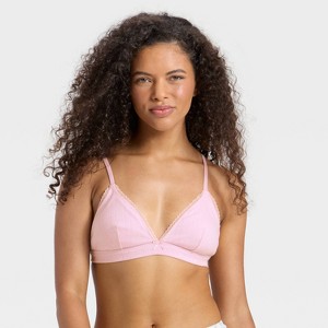 Women's Pointelle Triangle Bralette - Wild Fable™ - 1 of 4