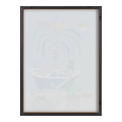 Time to Relax Framed Glass Poster with Gold Accents