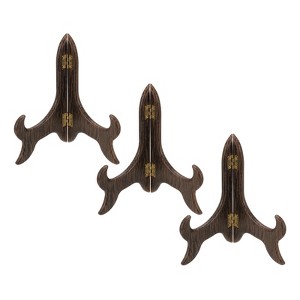 Unique Bargains Imitation Wood Adjustable Folding Picture Frame Display Stand 3 Pcs - 1 of 4