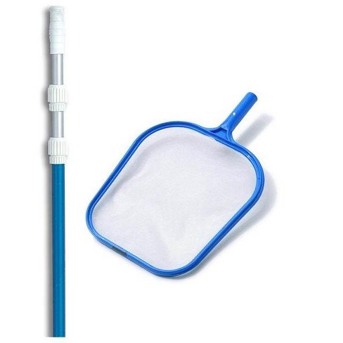 MagiDeal 30x27.5cm Nets Swimming Pool/Spa Cleaning Leaf Skimmer Net with 2 Stage Telescopic Pole 100cm 