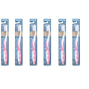 Doctor Plotka's Mouthwatchers Soft Bristle Adult Toothbrush Rose - 6 ct - 1 of 4