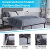Taylor & Logan Queen Branden Steel Platform Bed Frame Black: 1 Year Limited Warranty, 800 lbs Capacity, 14" Height - 2 of 4