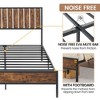 Homhougo Full Bed Frame, Metal Bed Frame with Stylish Headboard and Footboard Brown - 4 of 4