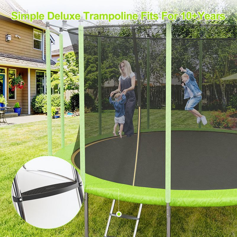 16FT Trampoline, Recreational Trampolines with Enclosure Net and Ladder, 5 of 9