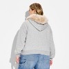 Women's Faux Fur Trim Hooded Zip-Up Sweatshirt - Wild Fable™ - 3 of 3