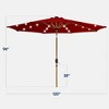 Best Choice Products 10ft Solar LED Lighted Outdoor Woodgrain Pattern Steel Market Patio Umbrella - 2 of 4