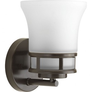 Progress Lighting Cascadia 1-Light Bath & Vanity, Polished Chrome, Etched Glass Shade - 1 of 4