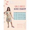 24seven Comfort Apparel Girls Yellow Print Knee Length Short Sleeve Flowy Dress - 4 of 4