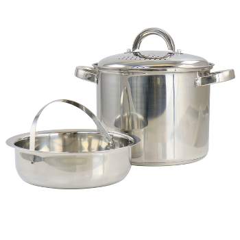 Oster Hali 3 Piece Stainless Steel Steamer Set With Lid : Target