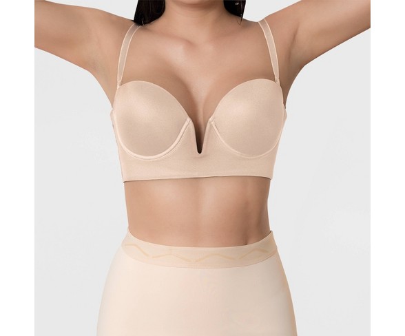 Annette Women's Low Plunge Strapless Bras - Beige 34C