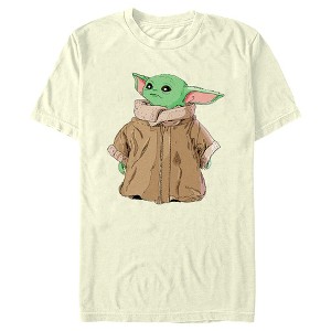 Men's Star Wars: The Mandalorian Grogu Big Coat Portrait T-Shirt - 1 of 4