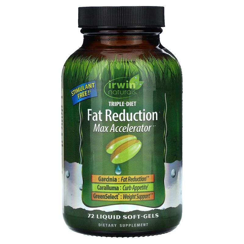 Irwin Naturals Triple-Diet Fat Reduction Max Accelerator, 72 Liquid Soft-Gels, 1 of 3
