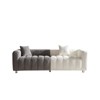 Yukimo 87.4" Premium Velvet Sofa 3-Seater Loveseat, Modern Bubble Upholstered Couch with Metal Base Legs and 2 Pillows for Living Room, Bedroom - 4 of 4