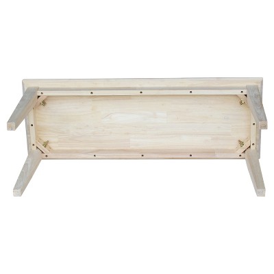 Craftsman Traditional Natural Hardwood Bench - Unfinished