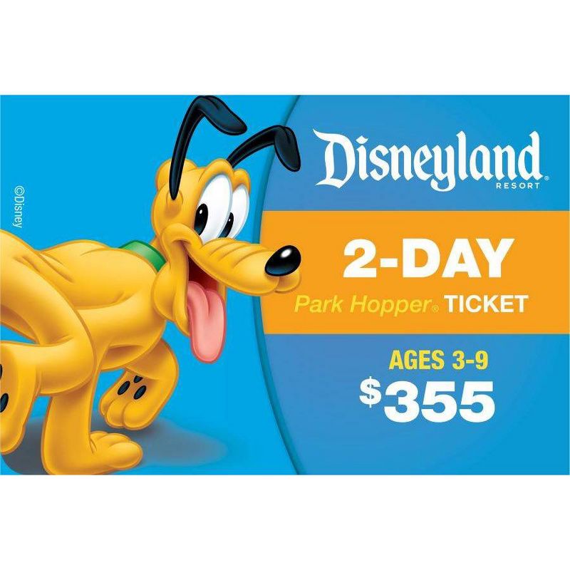 Disneyland 2 Day Park Hopper Ticket $355 (Ages 3-9), 1 of 2