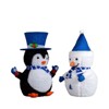 Karl Home 28inch Pop-up Set of  Snowman and Penguin Lighted Christmas Decoration - 2 of 4