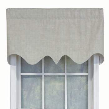 RLF Home R-Crosby Essential Solid Color Fabric Printed Regal Valance 3" Rod Pocket 50" x 17" Sand