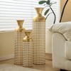 ORRD Set of 3 Modern Floor Vases, Golden Metal Home Decor - Tall Decorative Vases for Living Room, Wedding, Office & Holiday Decor - 2 of 4