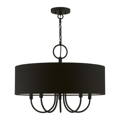 Livex Lighting Birchwood 5 - Light Pendant in  Black
