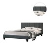 Royal Hampton Modern Platform Full Size Bed, Plush Tufted Upholstery, Charcoal Gray - 3 of 4