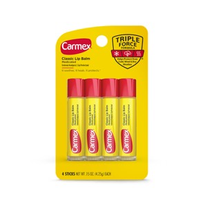 Carmex Classic Lip Balm Medicated Stick - 4pk/0.60oz - 1 of 4