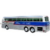 1969 Eagle Model 05 Coach Bus "Golden Eagle" White and Blue with Red 1/87 (HO) Diecast Model by Iconic Replicas - 3 of 4