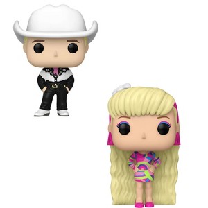 Funko Pop! 2 Pack Western Ken #1446 & Totally Hair Barbie #123 - 1 of 3
